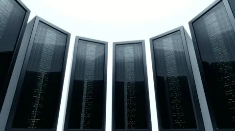 Data network center servers. Cloud computing, e-commerce upload download data. Stock Footage 21312510