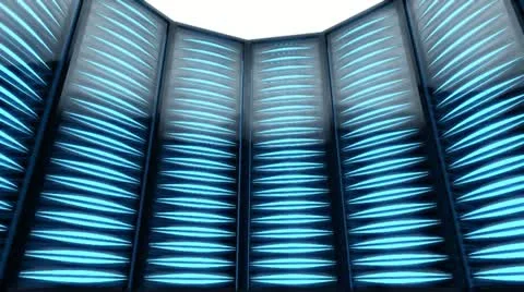 Data network center servers. Cloud computing, e-commerce upload download data. Stock Footage 21313816