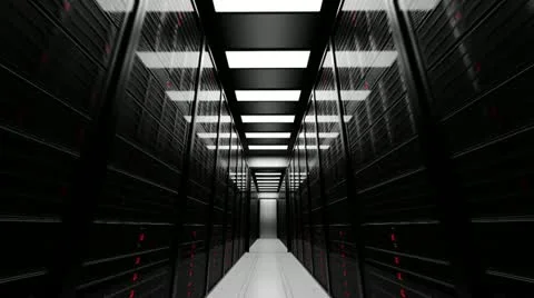Data network center servers. Cloud computing, e-commerce upload download data. Stock Footage 21530340