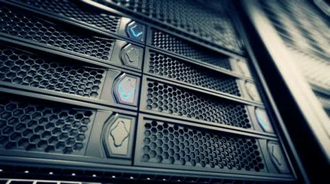 Data network center servers. Cloud computing, e-commerce upload download data. Stock Footage 21573932
