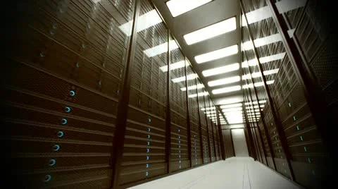 Data network center servers. Cloud computing, e-commerce upload download data. 스톡 동영상 21704212
