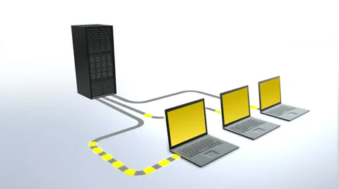 Data network center servers. Cloud computing, e-commerce upload download data. Stock Footage 29930498