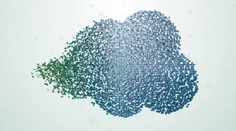 Data network center servers. Cloud computing, e-commerce upload download data. Stock Footage