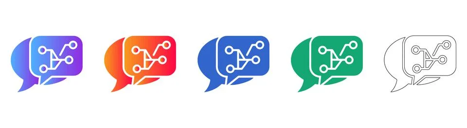 Data Network Communication Icons Illustrazione stock