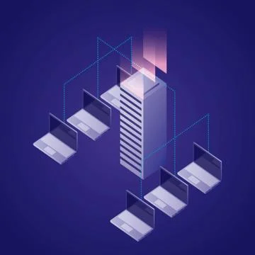 Data network concept 库存插图