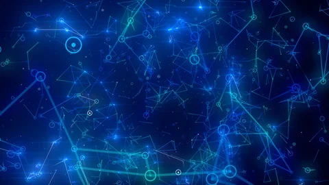 Data Network Connection Abstract Blue Stock Footage 112505324
