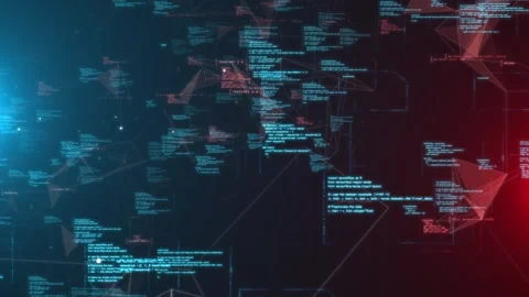 Data network connection of information technology cloud computing Stock Footage 267792781