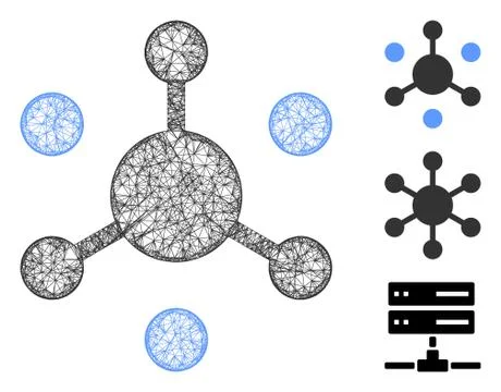 Data Network Polygonal Web Vector Mesh Illustration Stock Illustration