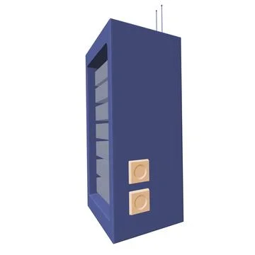 Data network server in cabinet. Diagnostic test in computer room technology Stock Illustration