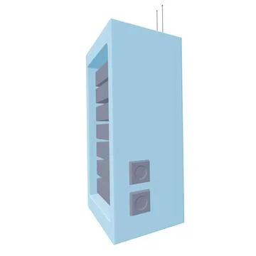 Data network server in cabinet. Diagnostic test in computer room technology Illustrazione stock