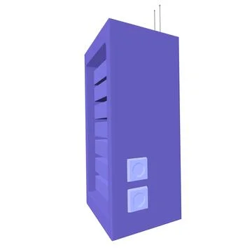 Data network server in cabinet. Diagnostic test in computer room technology 스톡 일러스트