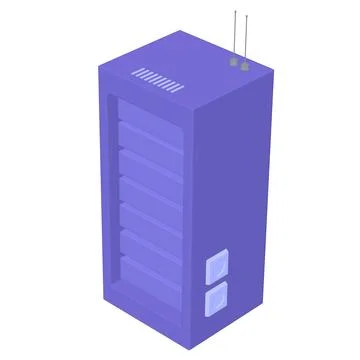 Data network server in cabinet. Diagnostic test in computer room technology Stockfoto's