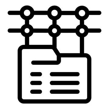 Data network sharing folder files information icon Stock Illustration