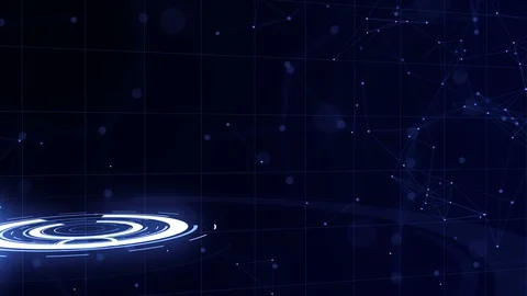 Data network. Surrounding planet earth on three looping circles. Left allocation Stock Footage 106288821