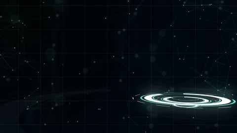 Data network. Surrounding planet earth on three looping circles. Right Stock Footage 106289117