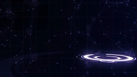 Data network. Surrounding planet earth on three looping circles. Right Stock Footage 106289230