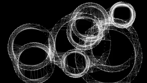 Data networking neural connections and blockchain system analysis Stock Footage 332890470