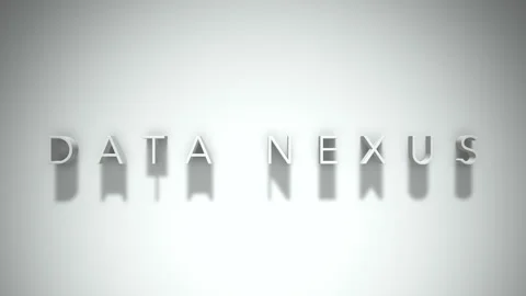 Data nexus 3D title animation with shadows on a white background Stock Footage 297268582