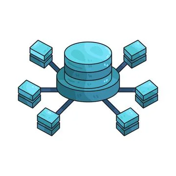Data Node illustration 스톡 일러스트