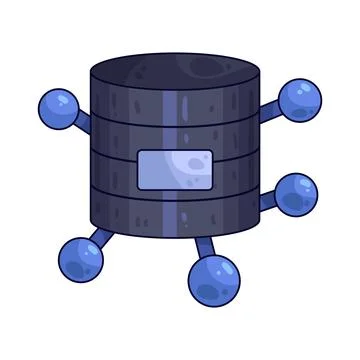Data Node illustration Illustrazione stock