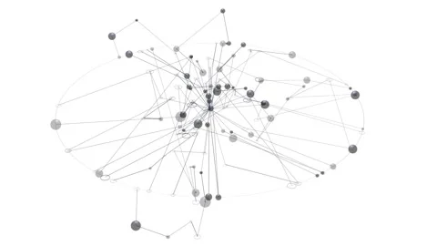 Data Node Network. Video stock 232134078