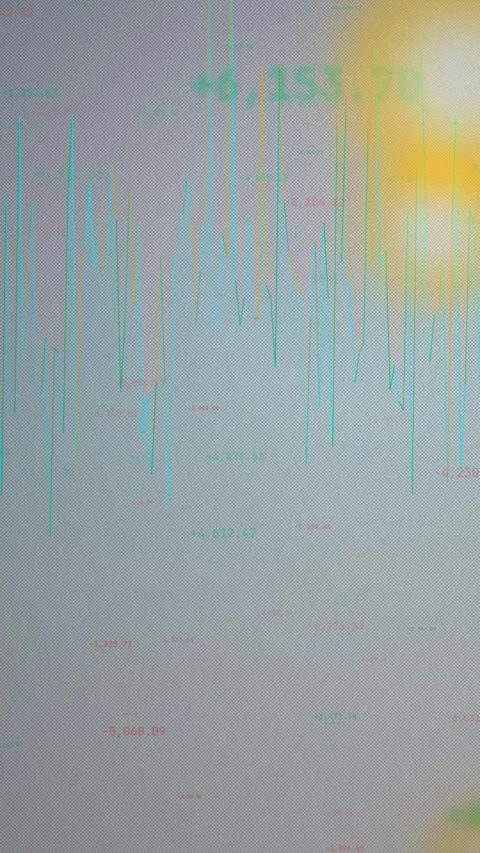 Data Number Rain: Vertical Financial Stream Matrix Style 4K Alpha Stockbeeldmateriaal 333658481