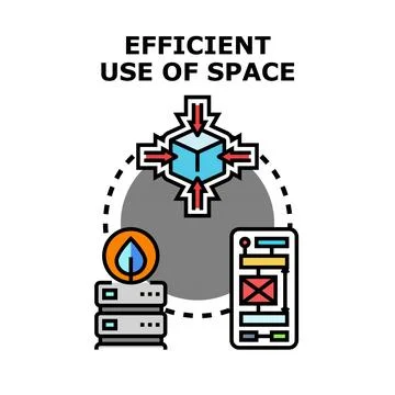 Data optimization and efficient resource management concept Stock Illustration