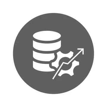 Data, optimization, indicator icon. Illustrazione stock