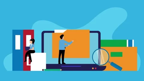 Data Organization and Digital File Management Concept with People, Folders,.. Stock Footage 305012445