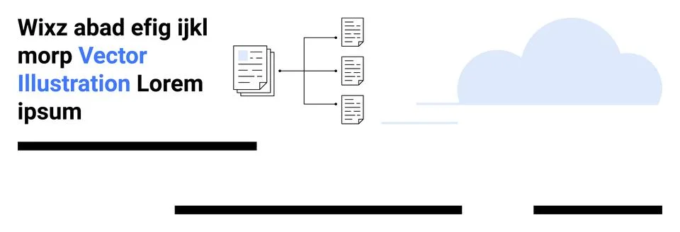 Data Organization and Information Flow with Cloud Backup Integration Stock Illustration