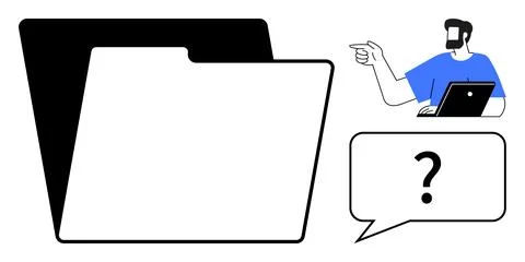 Data organization, file management, information storage, troubleshooting, dig イラスト素材
