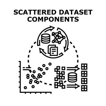 Data organization processing and analysis algorithm Stock Illustration