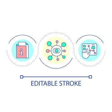Data organization system loop concept icon イラスト素材