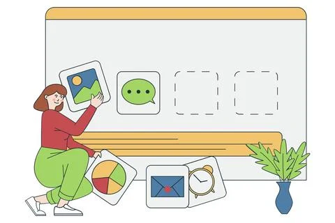 Data Organizing and Structuring Information Illustrazione stock