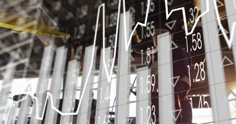Data overlay starting, woman tech using torch, checking part while charts Stock Footage 330893645