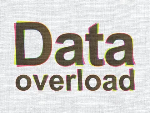 Data Overload on fabric texture background Stock Illustration