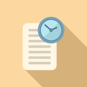Data paper icon flat vector. Web interface Stock Illustration