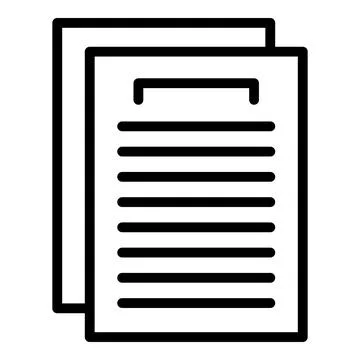 Data paper icon outline vector. Study case Stockillustratie