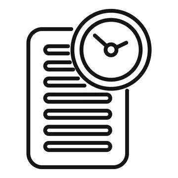 Data paper icon outline vector. Web interface Stock Illustration