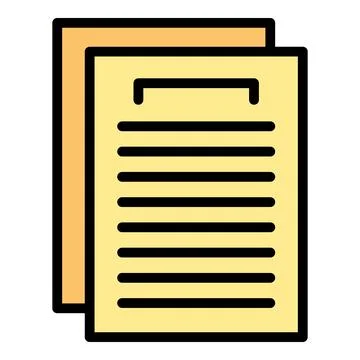 Data paper icon vector flat Stockillustratie