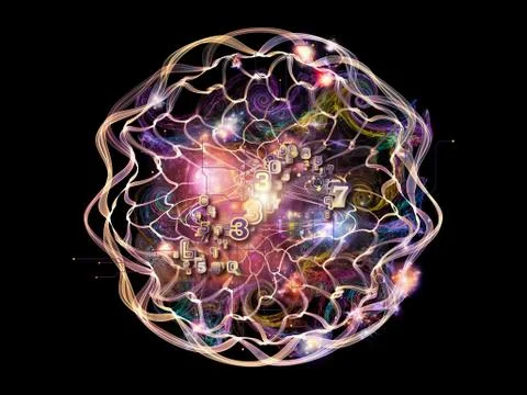 Data Particle Stock Illustration