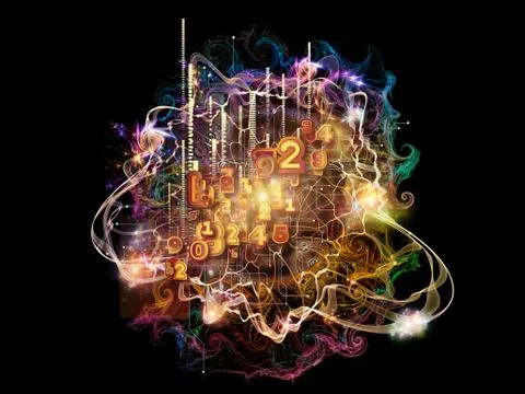 Data Particle Stock Illustration