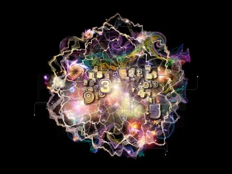 Data Particle Stock Illustration