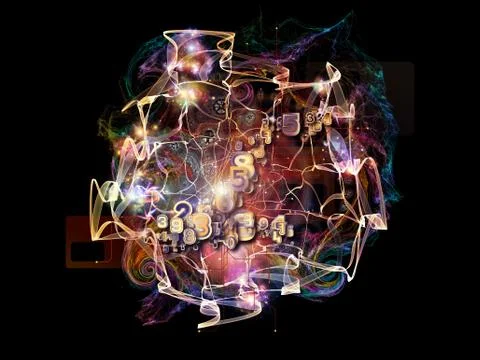 Data Particle Stock Illustration