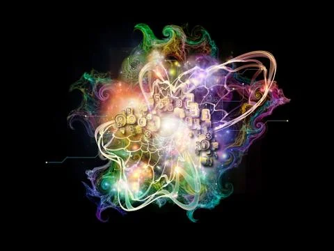 Data Particle Illustrazione stock