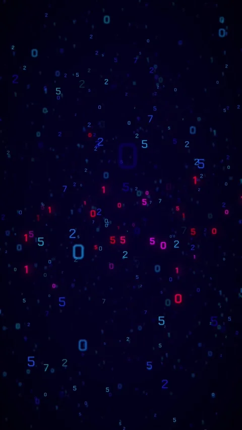 Data Particles Flowing in Dark Space. Stock Footage 317302878