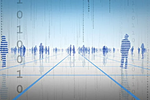 Data People - Blue Stock Footage 828479