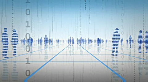 Data People - Blue Stock Footage 828489