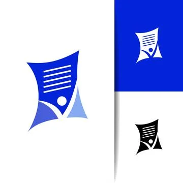 Data People Writing Paper Icon Stock Illustration
