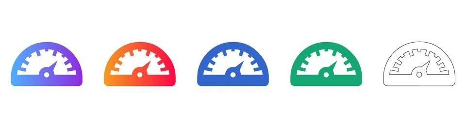 Data Performance Dashboard Indicator Icons 스톡 일러스트